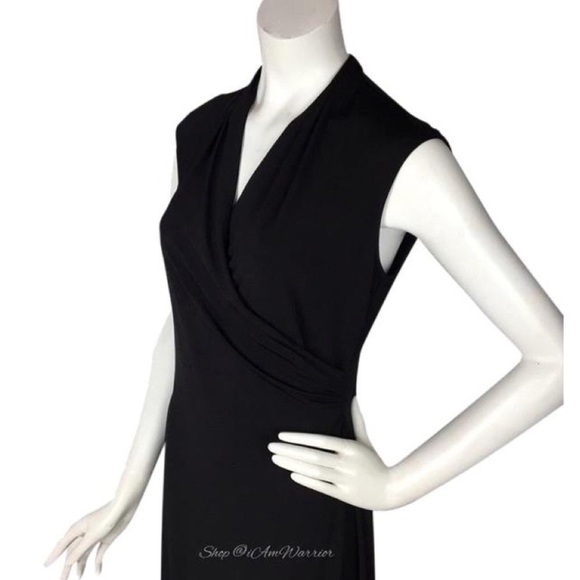 BCBGMaxAzria black matte stretch jersey dress *shop@iamwarrior - Picture 2 of 9